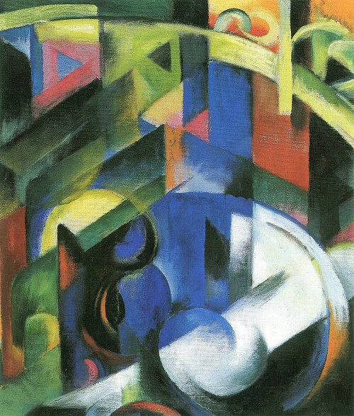 Franz Marc Rinder Detail Wandbild
