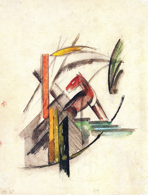 Franz Marc Roetliches Tier Wandbild