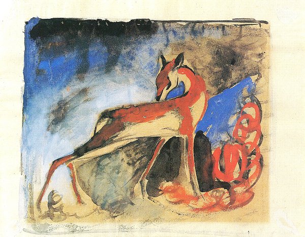 Franz Marc Rotes Reh Wandbild