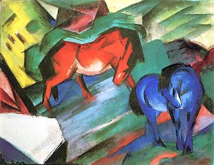 Franz Marc Rotes und blaues Pferd Wandbild