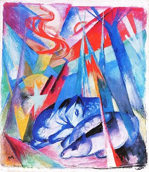 Franz Marc Schlafende Tiere Wandbild