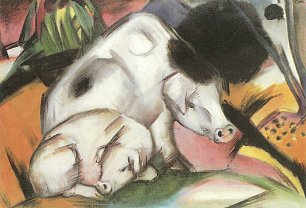 Franz Marc Schweine Wandbild