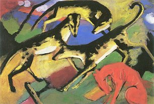 Franz Marc Spielende Hunde Wandbild