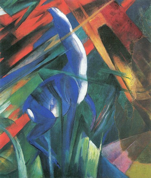Franz Marc Tierschicksale Detail Wandbild