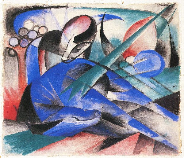 Franz Marc Traeumendes Pferd Wandbild