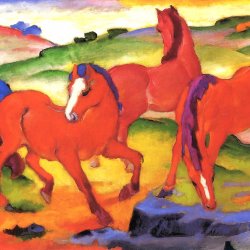 Franz-Marc-Weidende-Pferde