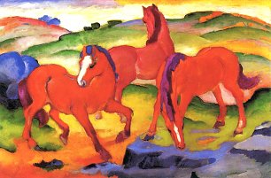 Franz Marc Weidende Pferde Wandbild