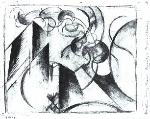 Franz Marc Abstrakte Zeichnung 2 Wandbild