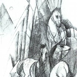 Franz-Marc-Komposition-von-Pferden-und-abstrakten-Formen