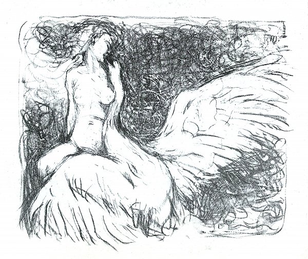 Franz Marc Leda und Schwan Wandbild