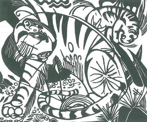 Franz Marc Tiger 2 Wandbild