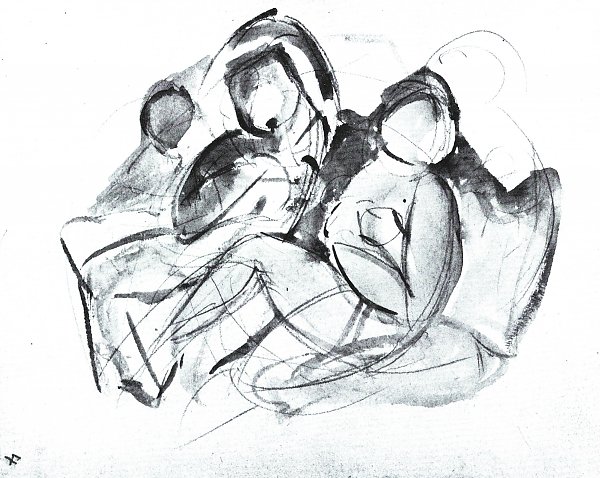 Franz Marc Zwei weibliche Akte Wandbild