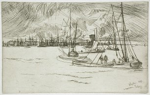 James McNeil Whistler Amsterdam from the Tolhuis Wandbild