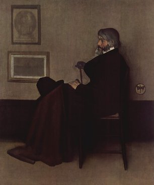 James McNeil Whistler Arrangement in Grau und Schwarz Portraet des Thomas Carlyle Wandbild