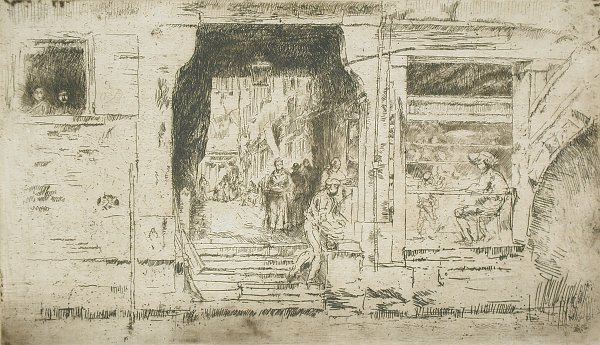 James McNeil Whistler Fish Shop Venice Wandbild