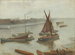 James McNeil Whistler Grey and Silver Old Battersea Reach Wandbild