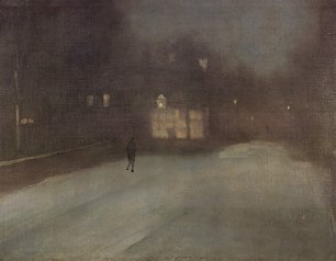 James McNeil Whistler Nocturne in Grau und Gold, Schnee in Chelsea Wandbild