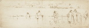 James McNeil Whistler Sketch on the Embankment Wandbild