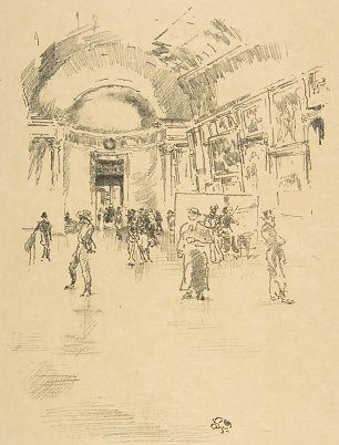 James McNeil Whistler The Long Gallery Louvre Wandbild