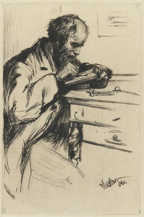 James McNeil Whistler The Wood Engraver by J A McN Wandbild