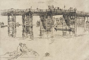 James McNeil Whistler old puttney bridge Wandbild