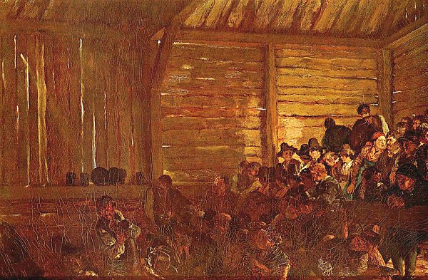 Adolph Menzel Bauerntheater in Tirol Wandbild
