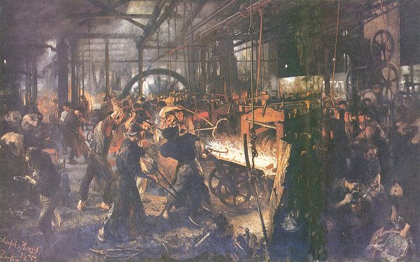 Adolph Menzel Eisenwalzwerk Moderne Cyklopen Wandbild