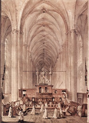 Adolph Menzel Elisabethkirche in Marburg 1 Wandbild