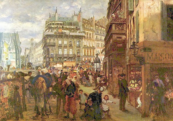 Adolph Menzel Pariser Wochentag Wandbild