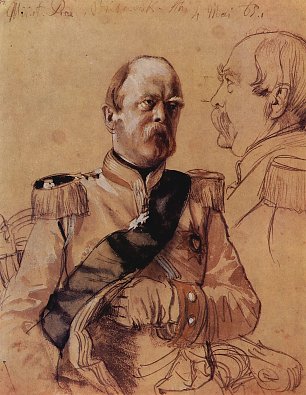 Adolph Menzel Studie zum Kroenungsbild Wilhelm I  11 Wandbild