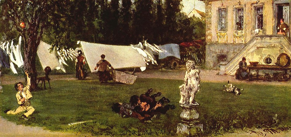 Adolph Menzel Trockenplatz Wandbild