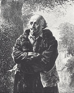 Adolph Menzel Der Dichter William Shakespeare Wandbild