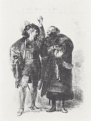 Adolph Menzel Hamlet und Polonius Wandbild