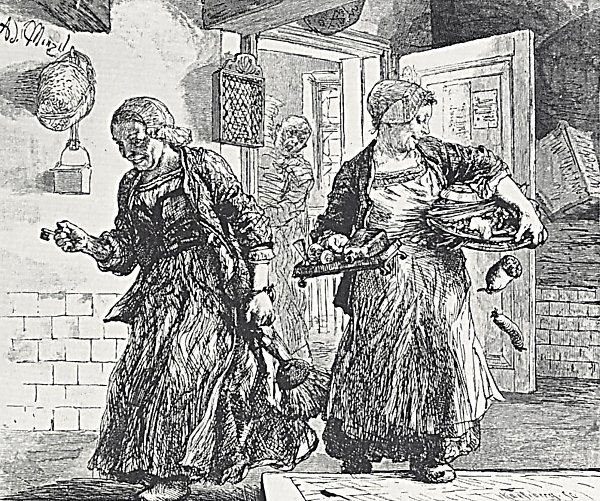 Adolph Menzel Illustration zu Der zerbrochene Krug 15 Wandbild