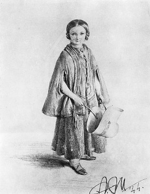 Adolph Menzel Portraet der Constanze Martini als Kind Wandbild