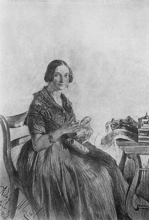 Adolph Menzel Portraet der Pauline Martini Wandbild