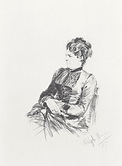 Adolph Menzel Stille Teilnahme 2 Wandbild