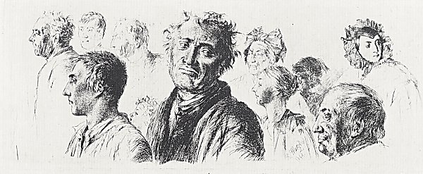 Adolph Menzel Studienblatt aus dem Irrenhaus
