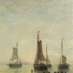 Hendrik-Willem-Mesdag-Fishing-Boats-from-Scheveningen-Anchored