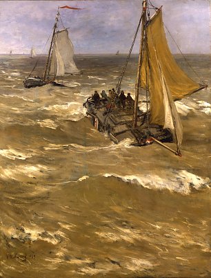 Hendrik Willem Mesdag In de branding Wandbild