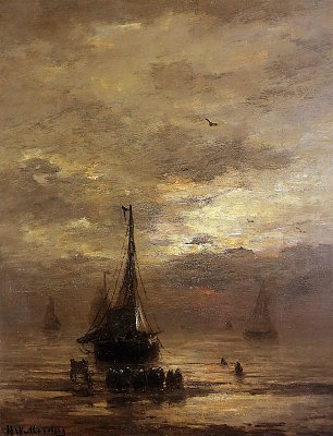Hendrik Willem Mesdag Pink On The Beach Sun Wandbild