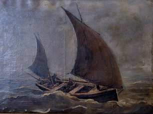 Hendrik Willem Mesdag Seascape with smack Wandbild