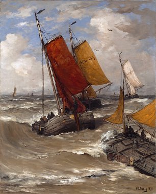 Hendrik Willem Mesdag Terug van de visvangst Wandbild