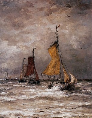 Hendrik Willem Mesdag Terugkeer van de vissersschepen Wandbild