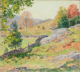 Willard Leroy Metcalf Hillside Pastures Wandbild