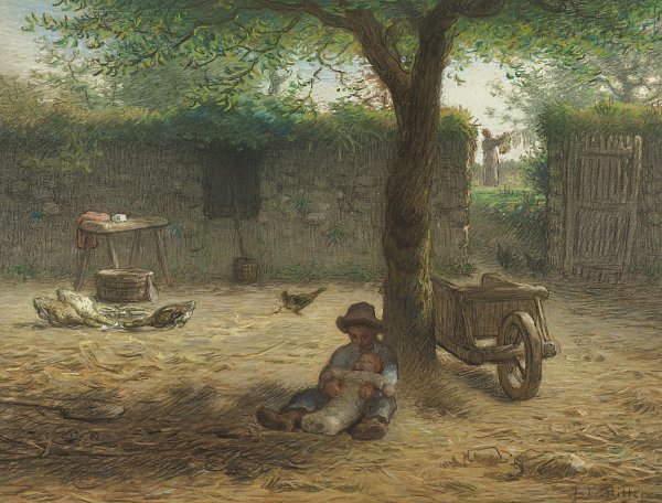 Jean Francois Millet Le grand frere Wandbild