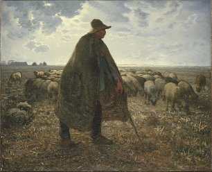 Jean Francois Millet Shepherd Tending His Flock Wandbild