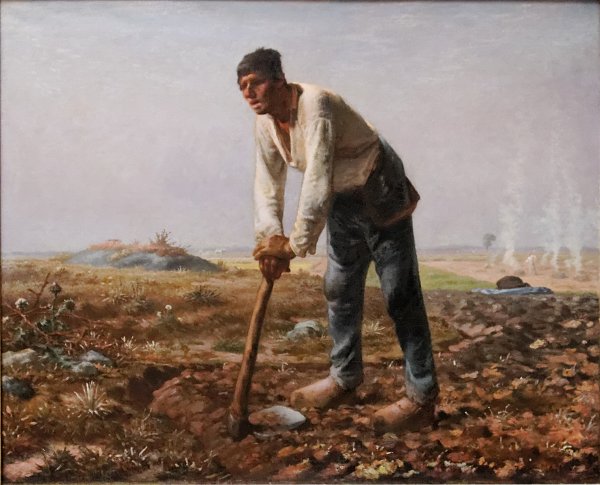 Jean Francois Millet The Man with the Hoe Wandbild