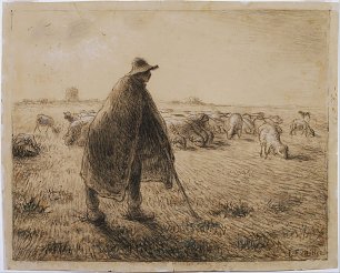 Jean Francois Millet The Shepherd Wandbild