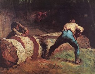 Jean Francois Millet The wood sawyers Wandbild